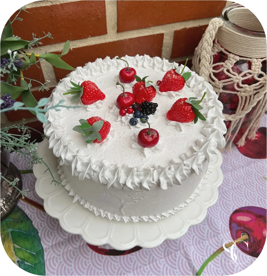 Victoria Sponge. Vanilla sponge Strawberry fruits cake theme., photograph 1
