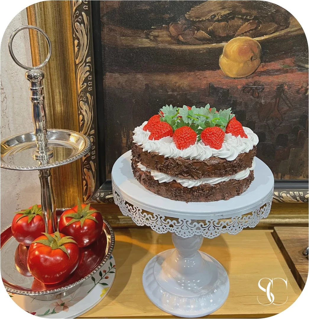 Fake Cake. 8” strawberry cake., photograph 1