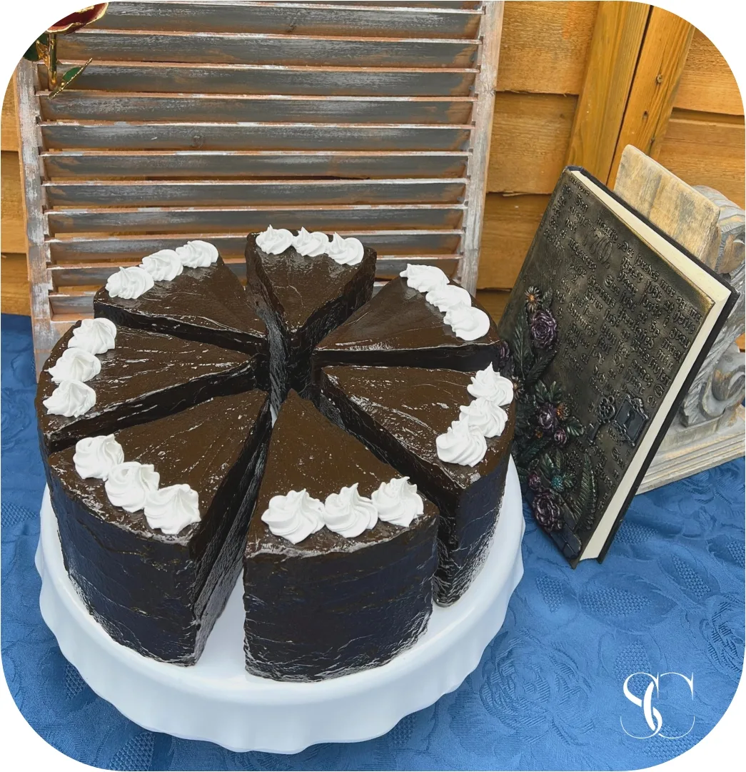 Chocolate Cake slices set of 7. Prop, photograph 5