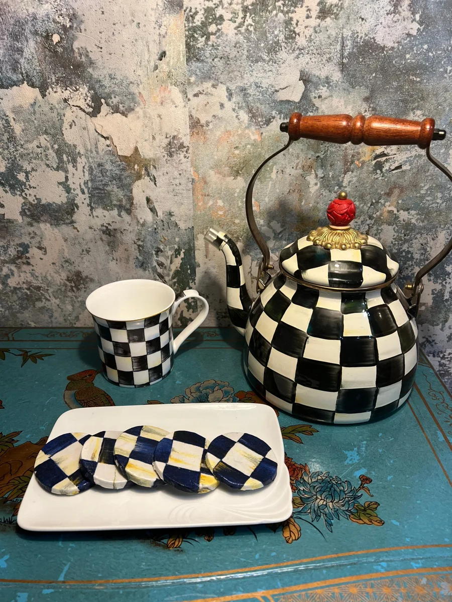 Artificial Fake Biscuits Checkered Inspired Style. Set of 15 cookies., photograph 3