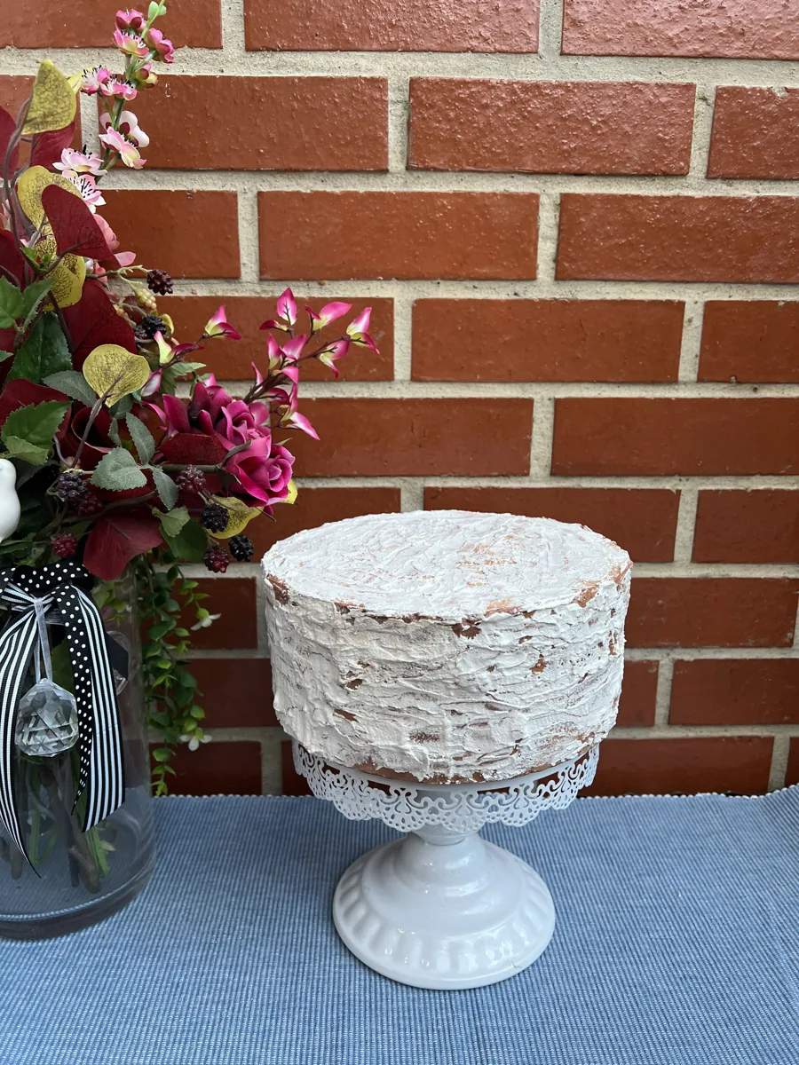Artificial Fake Cake. 8” plain Cake. Faux naked cake. Prop Props Kitchen Table, photograph 1