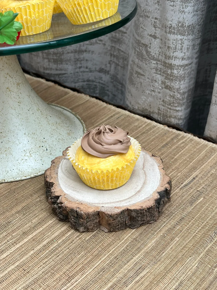 Artificial Fake Cake. Chocolate Cupcakes. Easter bunny Prop Props Kitchen Table, photograph 4