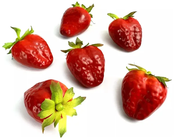 Set of 6 Artificial Strawberries
