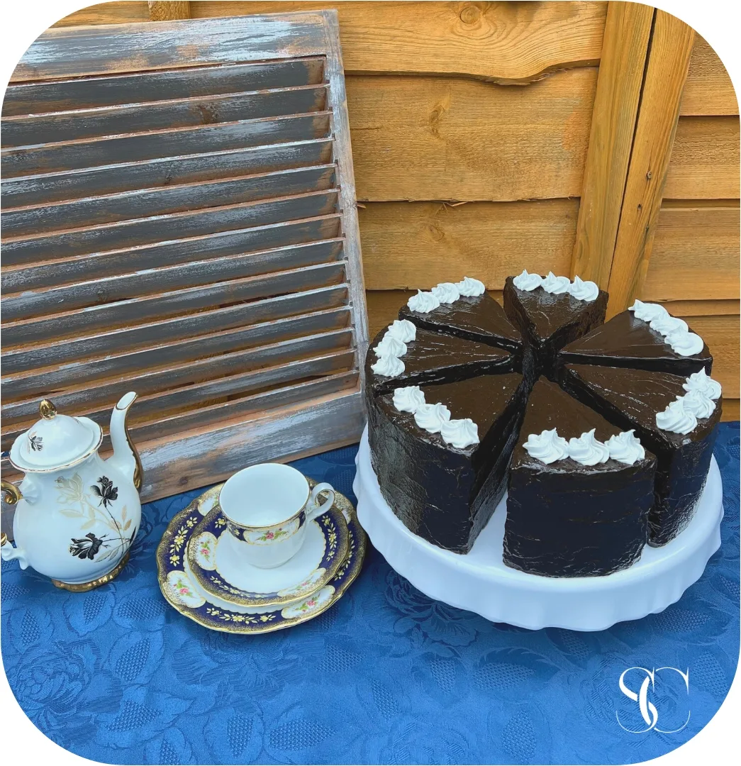 Chocolate Cake slices set of 7. Prop, photograph 4