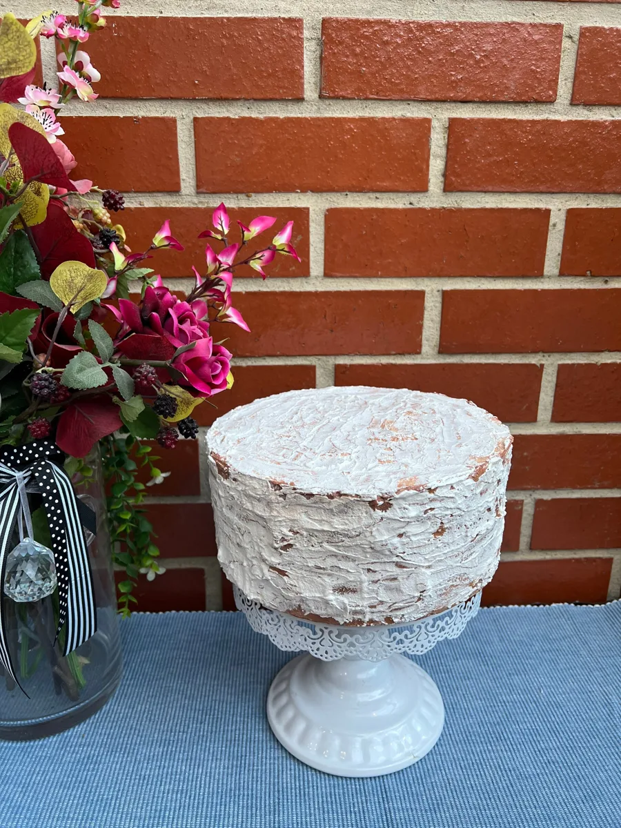 Artificial Fake Cake. 8” plain Cake. Faux naked cake. Prop Props Kitchen Table, photograph 2