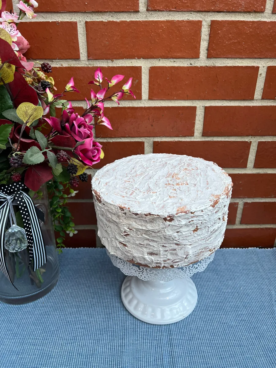 Artificial Fake Cake. 8” plain Cake. Faux naked cake. Prop Props Kitchen Table, photograph 3