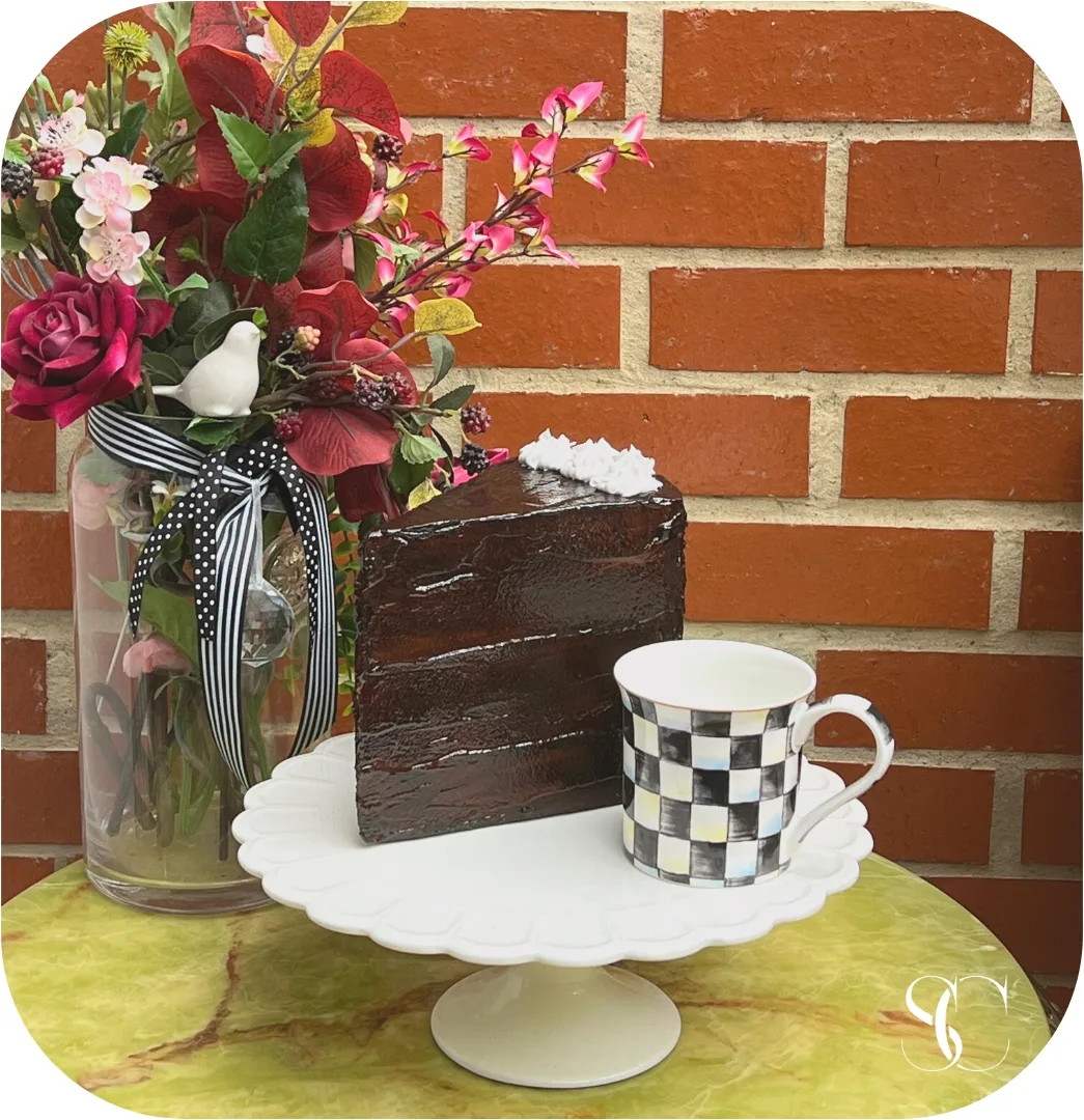 Chocolate Cake slices set of 7. Prop, photograph 6