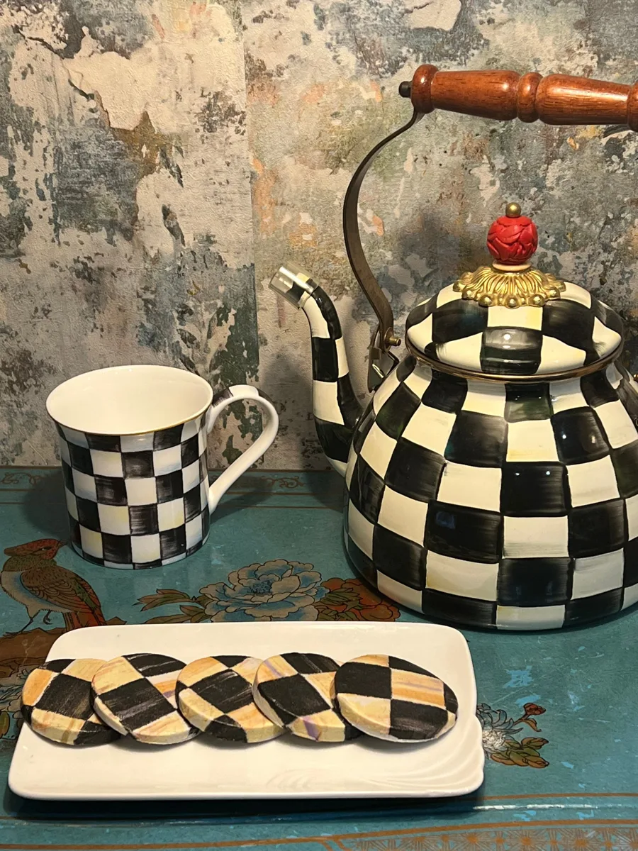 Artificial Fake Biscuits Checkered Inspired Style. Set of 15 cookies., photograph 8